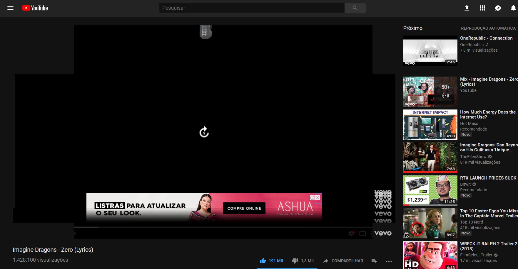 youtube video black screen
